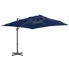 Image de Parasol Déporté - VIDAXL - 3x3m - Aluminium - Bleu Azuré - Anti-UV
