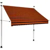 Image de vidaXL Auvent manuel rétractable 200 cm Orange et marron 145836