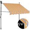 Image de vidaXL Auvent manuel rétractable avec LED 200 cm Jaune et bleu 145850