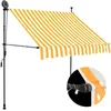 Image de vidaXL Auvent manuel rétractable avec LED 100 cm Blanc et orange