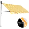 Image de vidaXL Auvent manuel rétractable avec LED 300 cm Blanc et orange