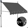 Image de vidaXL Auvent manuel rétractable avec LED 100 cm Anthracite 145862