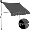 Image de vidaXL Auvent manuel rétractable avec LED 200 cm Anthracite