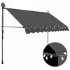 Image de vidaXL Auvent manuel rétractable avec LED 300 cm Anthracite 145866