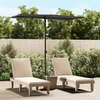 Image de vidaXL Parasol de Jardin avec Mât en Aluminium Pare-soleil de Patio Abri de Soleil Parasol de Terrasse Extérieur 180x110 47330