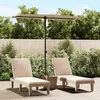 Image de vidaXL Parasol de Jardin avec Mât en Aluminium Pare-soleil de Patio Abri de Soleil Parasol de Terrasse Extérieur 180x110 47331