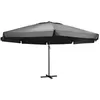 Image de vidaXL Parasol de jardin avec mât en aluminium 600 cm anthracite 47372