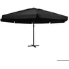 Image de vidaXL Parasol de jardin avec mât en aluminium 600 cm noir 47376