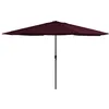 Image de vidaXL Parasol de Jardin avec Mât en Métal Pare-soleil de Patio Abri de Soleil Parasol de Terrasse Arrière-cour 47382