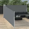 Image de vidaXL Auvent Latéral Rétractable Store Latéral Brise-vue Abri Soleil Jardin Terrasse Balcon Exterieur Résistant aux UV 48474