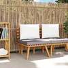 Image de vidaXL Chaise de jardin avec coussins Bois dacacia massif