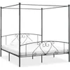 Image de vidaXL Cadre de lit à baldaquin sans matelas gris métal 200x200 cm 284446