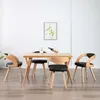 Image de vidaXL 4x Bois Courbé Chaises à Dîner Chaises de Salle à Manger Chaises de Cuisine Chaises de Repas Chaises de Salon Maison 278846
