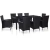 Image de vidaXL Ensemble à Dîner dExtérieur 9 pcs Salon de Jardin Mobilier de Patio Table et Chaises de Salle à Manger Extérieur 45976