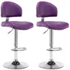 Image de vidaXL Tabourets de bar 2 pcs Violet Similicuir