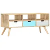 Image de vidaXL Meuble TV 110x35x48 cm Bois de manguier massif