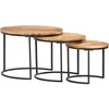 Image de vidaXL Tables gigognes 3 pcs Bois dacacia massif 286185