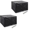 Image de Housses de salon de jardin en rotin VIDAXL - Noir - 2 personnes - 113x113 cm - Imperméable et résistante aux UV
