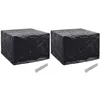 Image de Housse de salon de jardin - VIDAXL - 2 personnes - Noir - PE imperméable et résistant aux UV - 122x112x98 cm