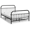 Image de vidaXL Cadre de lit sans matelas noir métal 120x200 cm 284500