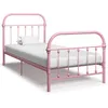 Image de vidaXL Cadre de lit sans matelas rose métal 90x200 cm 284510