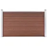 Image de Clôture de jardin WPC - 180x105 cm - Marron - Composite bois-plastique - Résistante à la pourriture