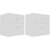 Image de vidaXL Tables de chevet 2 pcs Blanc 40 x 30 x 40 cm Aggloméré
