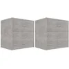 Image de vidaXL Tables de chevet 2 pcs Gris béton 40 x 30 x 40 cm Aggloméré