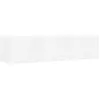 Image de vidaXL Étagère murale à CD Blanc 75x18x18 cm Aggloméré