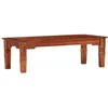 Image de Table basse en bois dacacia - vidaXL - 110x50x35 cm - Brun - Bois massif dacacia - Style campagne chic