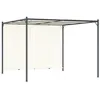 Image de vidaXL Pergola avec toit réglable Crème Blanc 3x3 m Acier