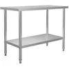 Image de vidaXL Table de travail de cuisine 120x60x85 cm Acier inoxydable 51190