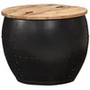 Image de vidaXL Table basse ronde 53x43 cm Bois de manguier massif 287484