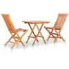 Image de vidaXL Mobilier de bistro pliable 3 pcs Bois de teck solide