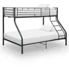 Image de vidaXL Cadre de lit superposé Noir Métal 140x200 cm/90x200 cm
