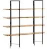 Image de vidaXL Bibliothèque à 4 niveaux 160x35x160 cm Bois de manguier massif