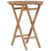 Image de Table pliable de jardin ronde - TECK - 60 x 60 cm