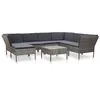 Image de vidaXL Salon de jardin 8 pcs avec coussins résine tressée gris 48954