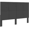 Image de vidaXL Tête de Lit Cadre de Lit Tapissée Rembourrée Capitonnée Couchage Chambre à Coucher Maison Intérieur Tissu Gris Foncé 287472