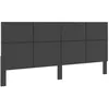 Image de vidaXL Tête de lit Gris foncé Tissu 200x200 cm 287479