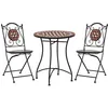 Image de vidaXL Mobilier de Bistro 3 pcs Mosaïque Table et Chaises de Pub Ensemble de Comptoir Jardin Patio Terrasse Balcon Carreaux 279689