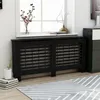Image de Cache-radiateur - VIDAXL - Noir - MDF - Design à lattes