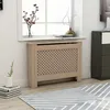 Image de Cache-radiateur en MDF brun - vidaXL - 112x19x81 cm - Design moderne à lattes