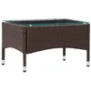 Image de vidaXL Table basse Marron 60x40x36 cm Résine tressée