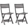 Image de vidaXL Chaises de jardin pliables 2 pcs Plastique Mocha