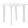Image de vidaXL Table de jardin Blanc 80x75x72 cm Plastique