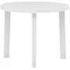 Image de vidaXL Table de jardin Blanc 89 cm Plastique