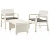 Image de vidaXL Salon de jardin 3 pcs Plastique Blanc
