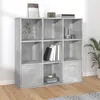 Image de vidaXL Bibliothèque Gris béton 98x30x98 cm Bois d’ingénierie 801120