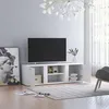Image de vidaXL Meuble TV Blanc 120x34x37 cm Aggloméré